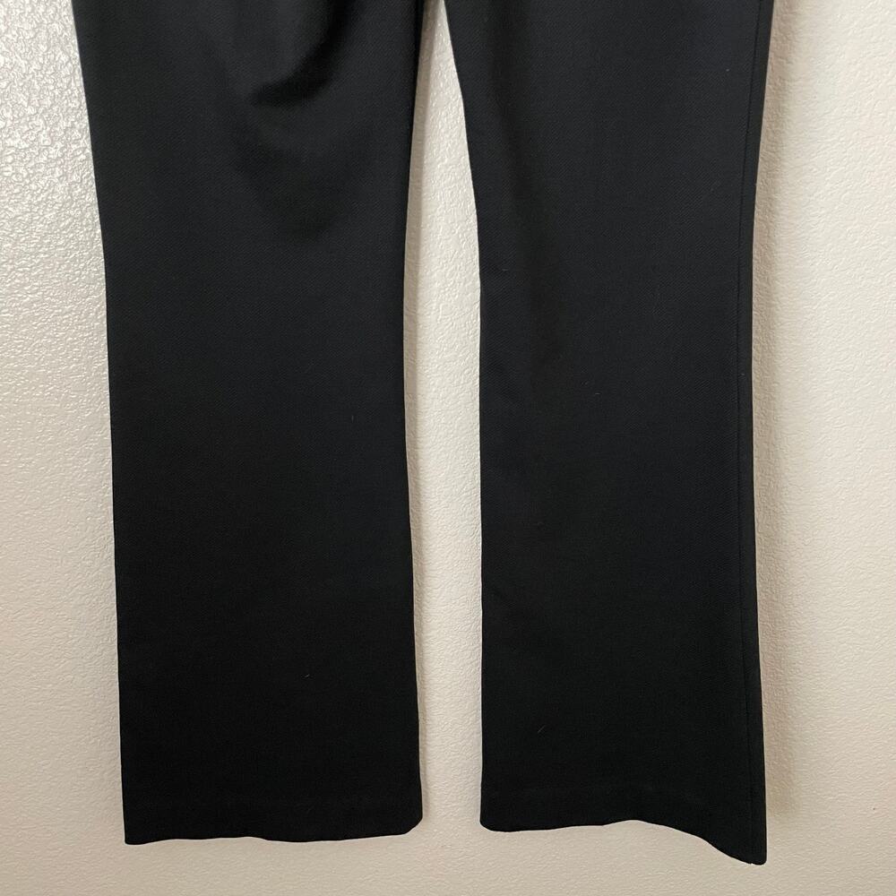 Anthropologie Pants Womens Size 6 Black Essential Trouser Flared Twill Preppy - Picture 7 of 11